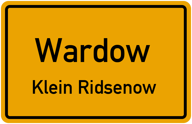 Ortsschild Wardow