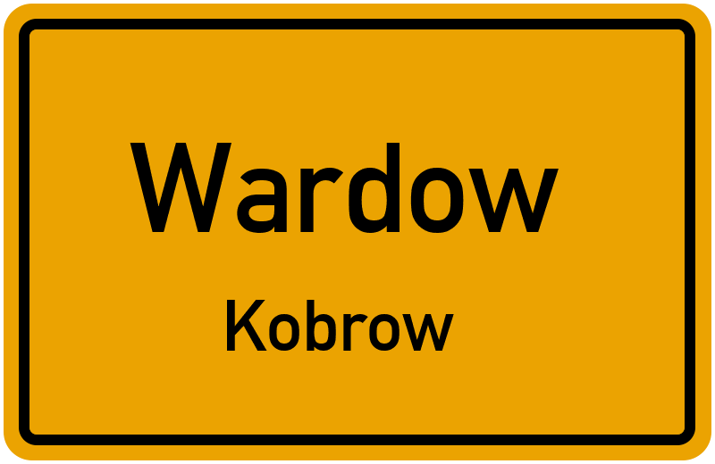 Ortsschild Wardow