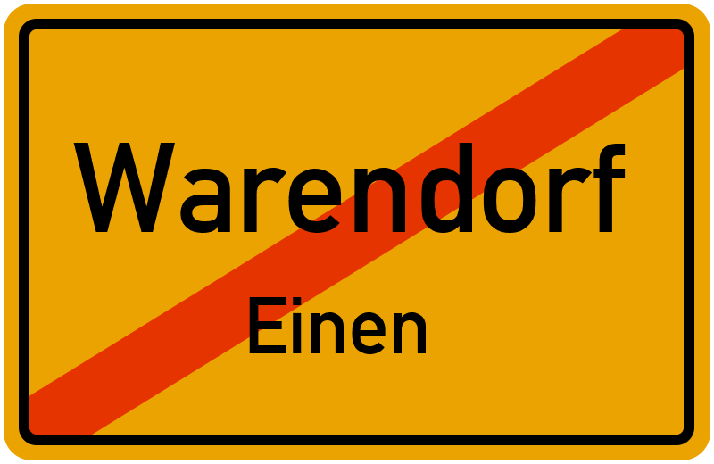Ortsschild Warendorf