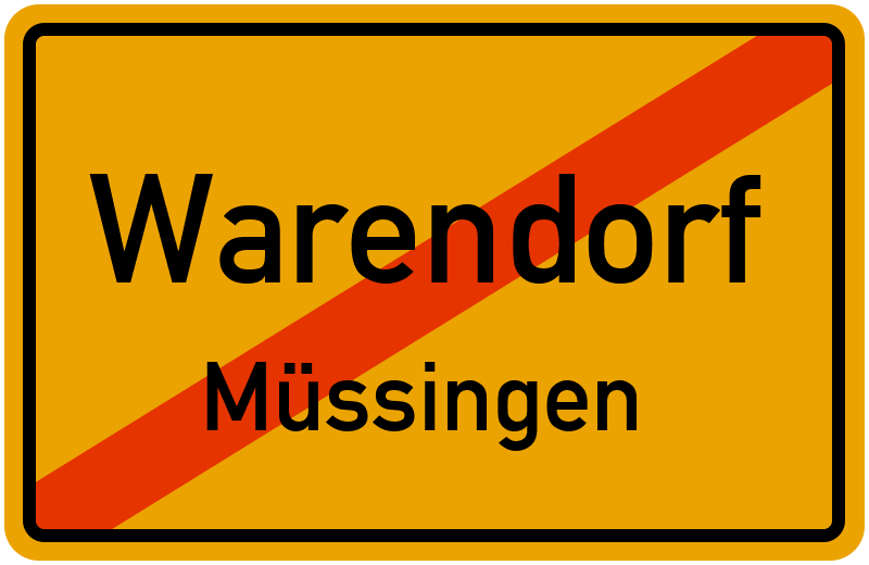 Ortsschild Warendorf