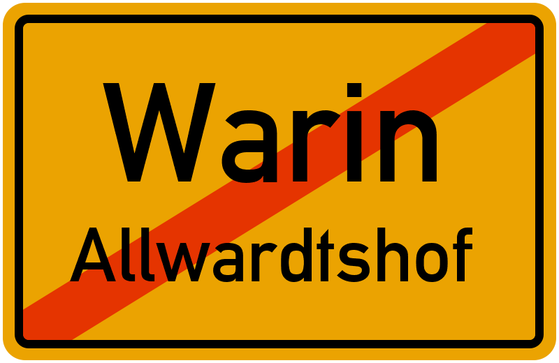 Ortsschild Warin