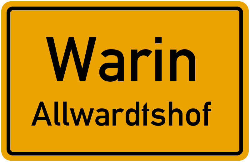 Ortsschild Warin