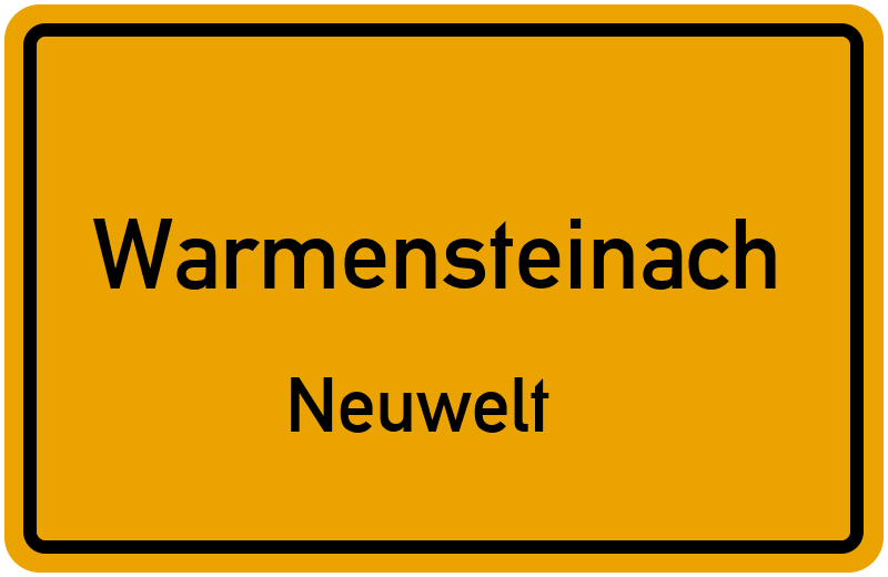Ortsschild Warmensteinach