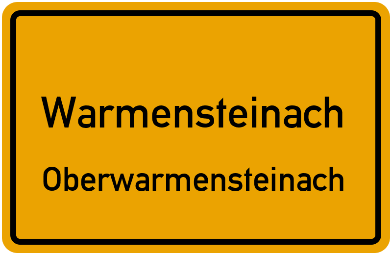 Ortsschild Warmensteinach