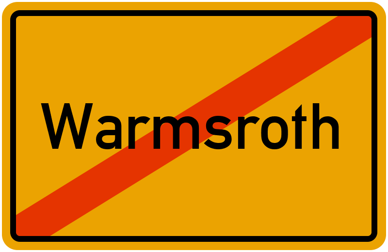 Ortsschild Warmsroth