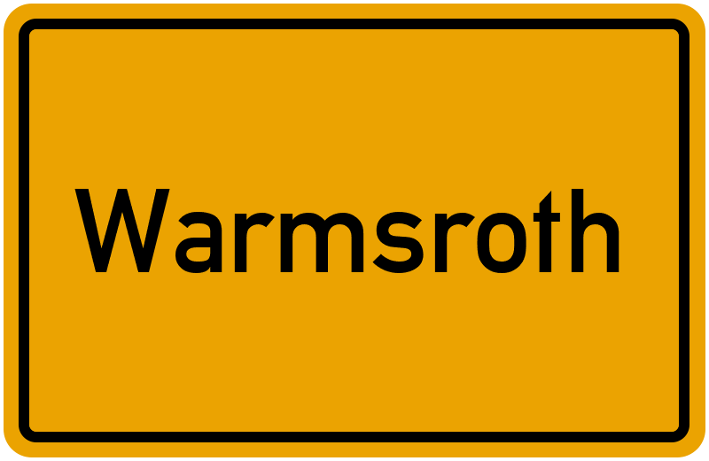Ortsschild Warmsroth
