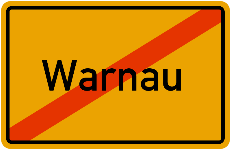 Ortsschild Warnau