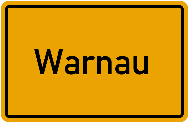 Ortsschild Warnau
