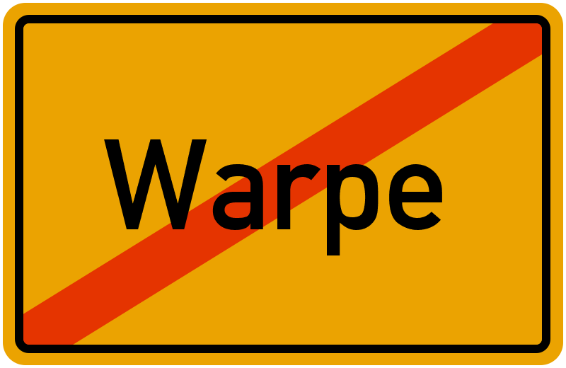 Ortsschild Warpe