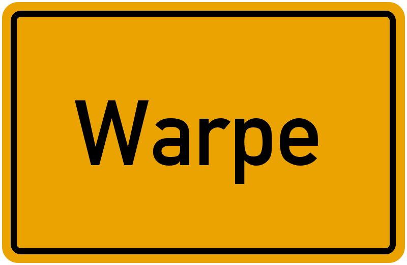 Ortsschild Warpe