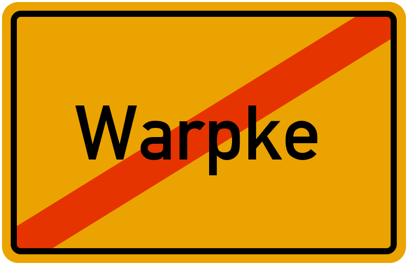 Ortsschild Warpke