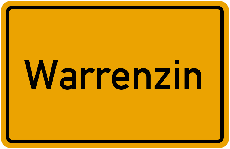 Ortsschild Warrenzin