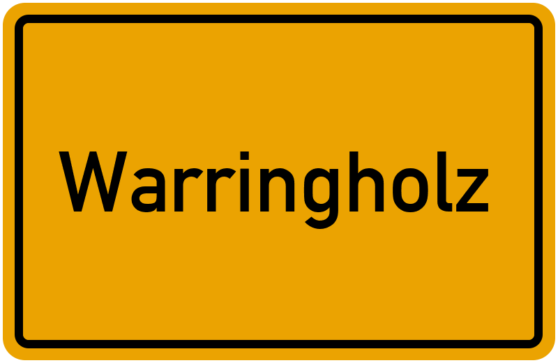 Ortsschild Warringholz