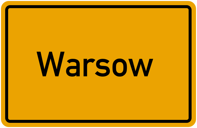 Ortsschild Warsow