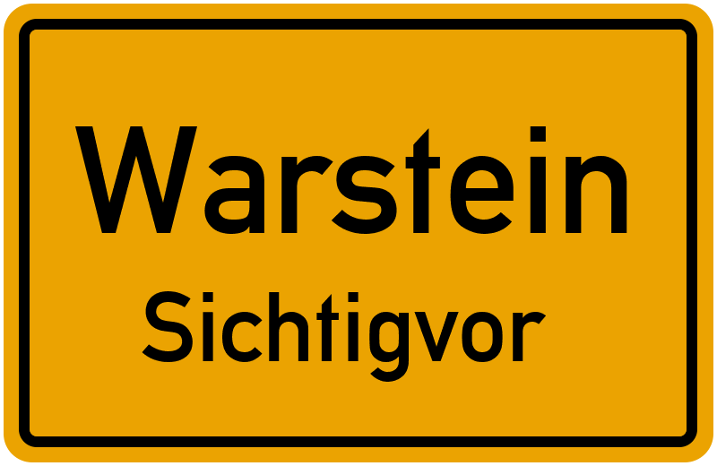 Ortsschild Warstein