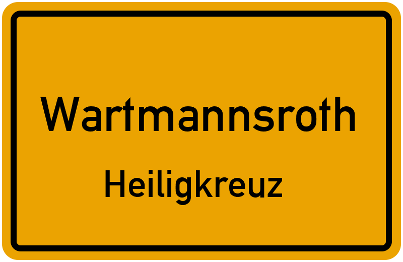 Ortsschild Wartmannsroth
