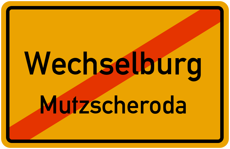 Ortsschild Wechselburg