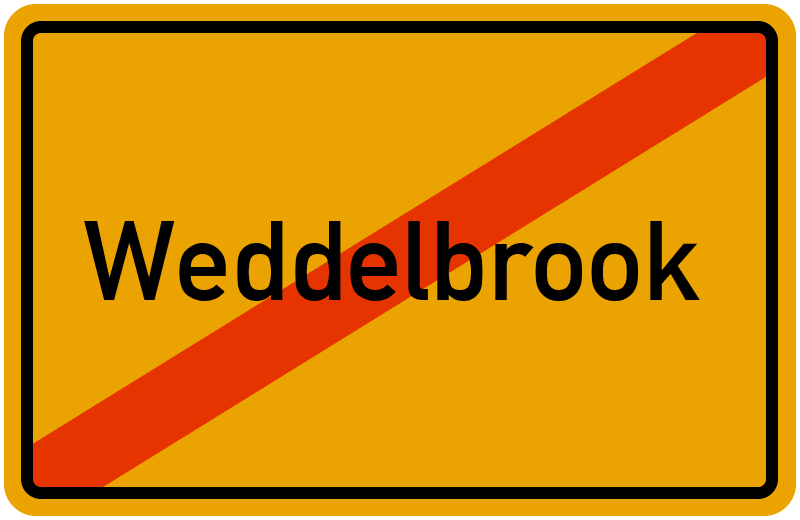 Ortsschild Weddelbrook