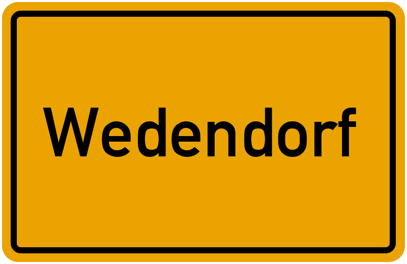 Ortsschild Wedendorf