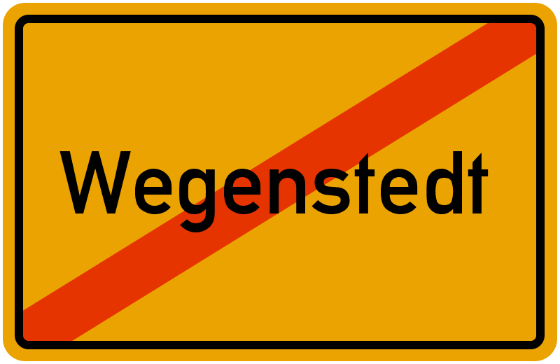 Ortsschild Wegenstedt