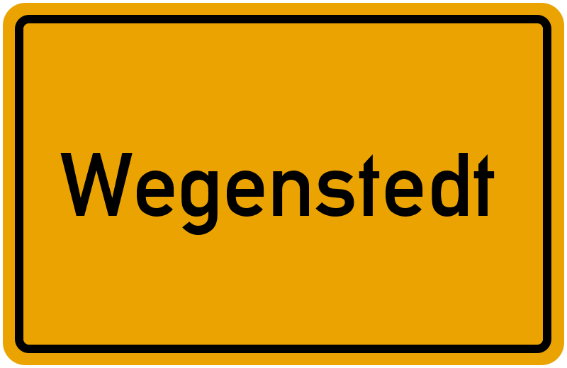Ortsschild Wegenstedt
