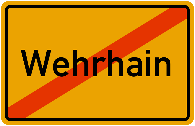 Ortsschild Wehrhain