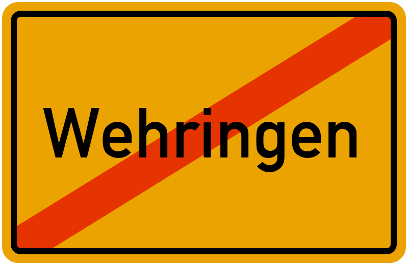 Ortsschild Wehringen