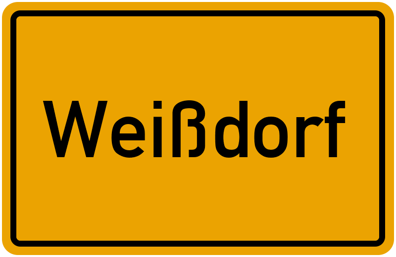 Ortsschild Weißdorf