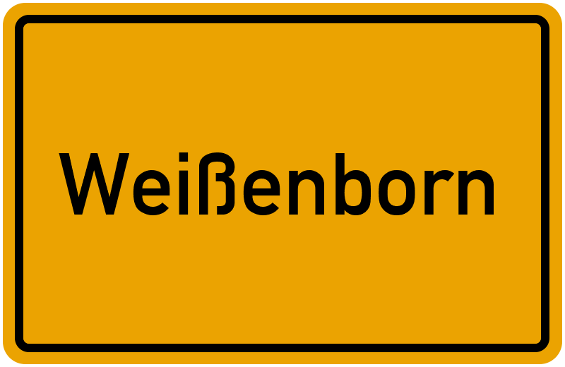 Ortsschild Weißenborn