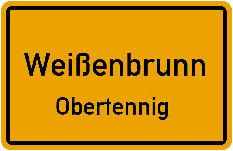 Ortsschild Weißenbrunn