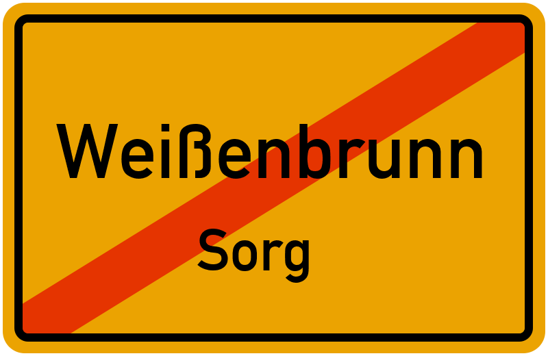 Ortsschild Weißenbrunn