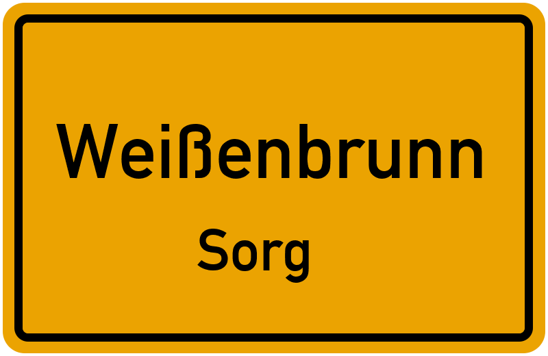 Ortsschild Weißenbrunn