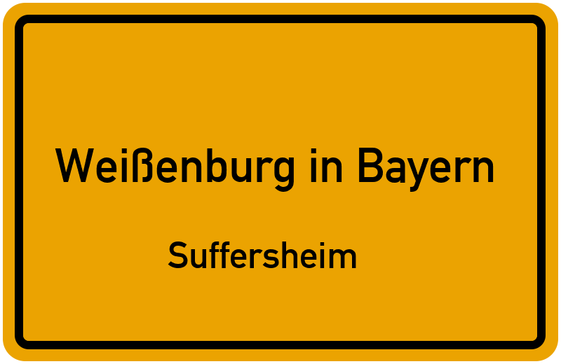 Ortsschild Weißenburg in Bayern