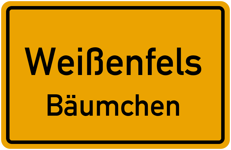 Ortsschild Weißenfels