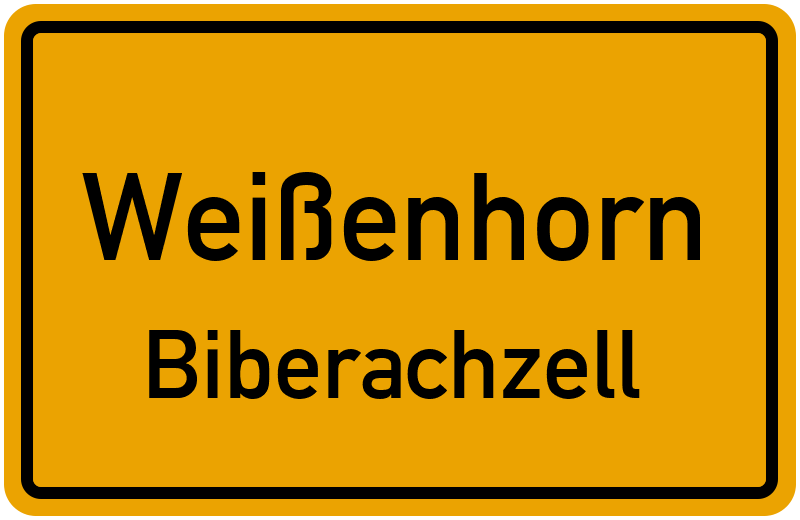 Ortsschild Weißenhorn