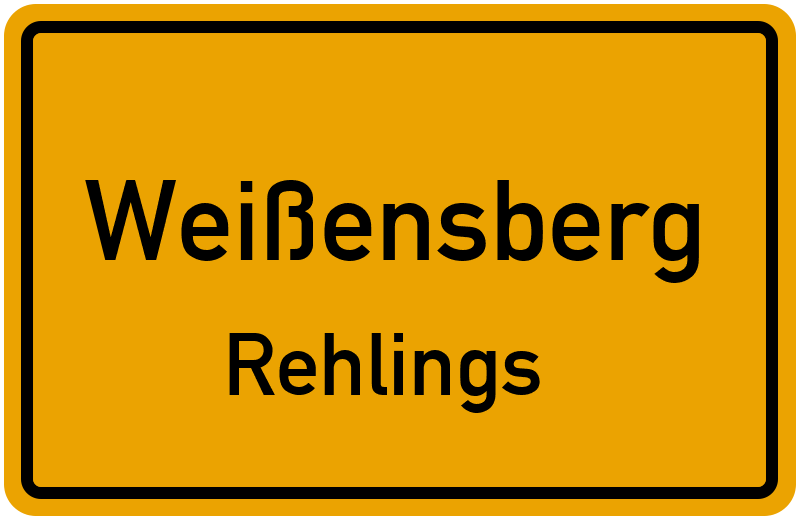 Ortsschild Weißensberg