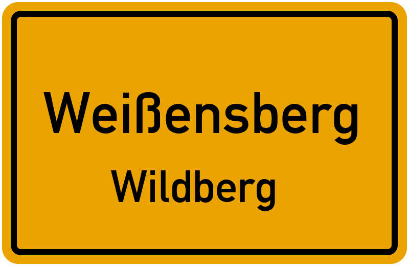 Ortsschild Weißensberg