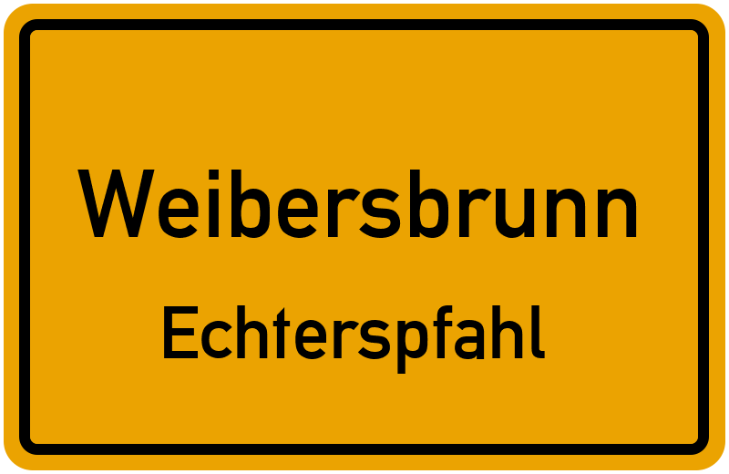 Ortsschild Weibersbrunn
