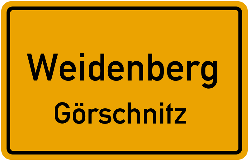 Ortsschild Weidenberg