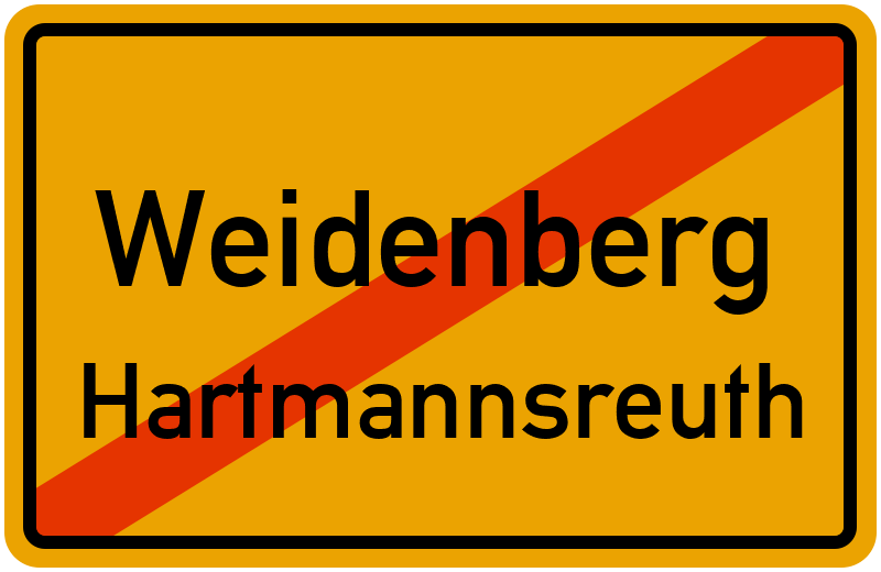 Ortsschild Weidenberg