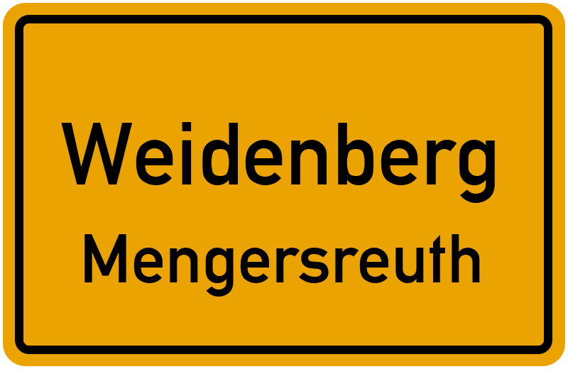 Ortsschild Weidenberg