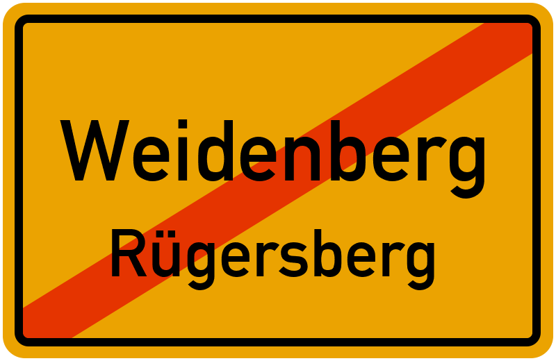 Ortsschild Weidenberg