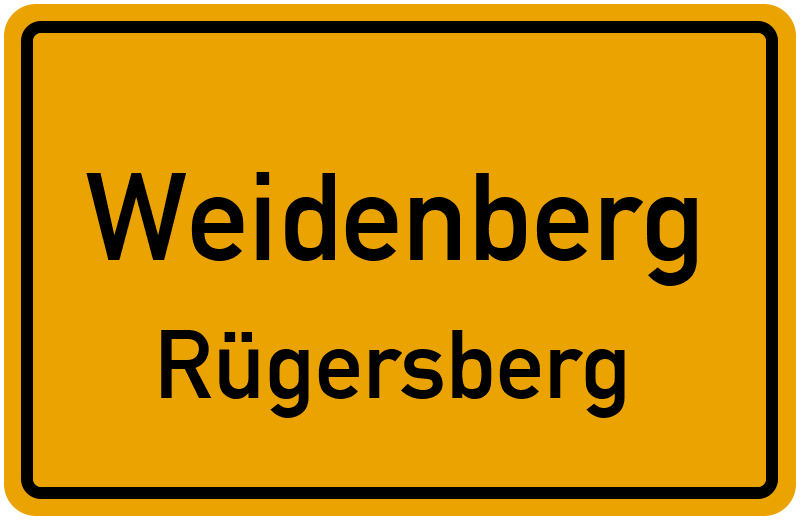 Ortsschild Weidenberg