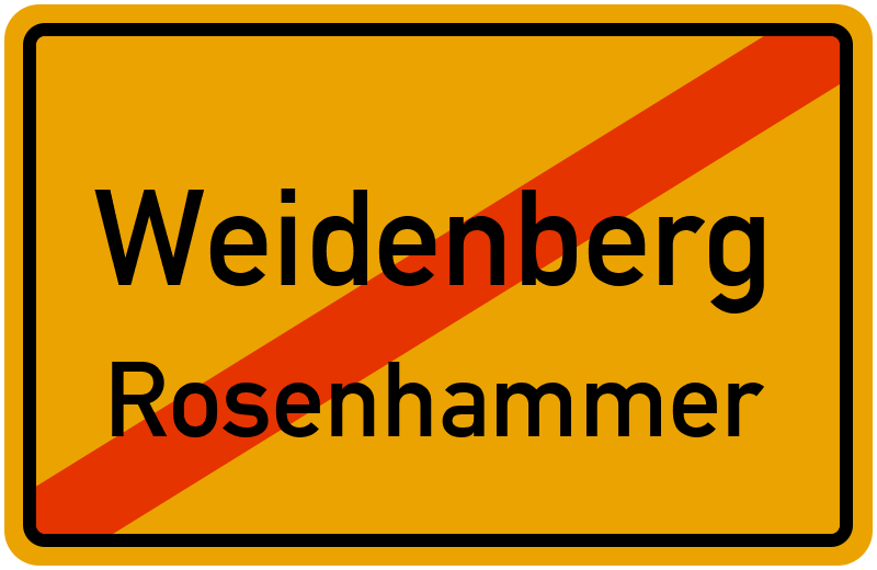 Ortsschild Weidenberg