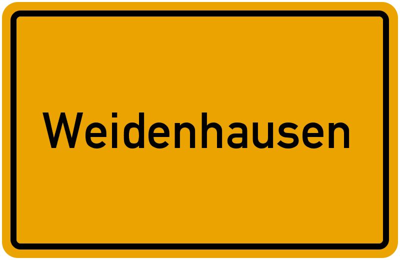 Ortsschild Weidenhausen