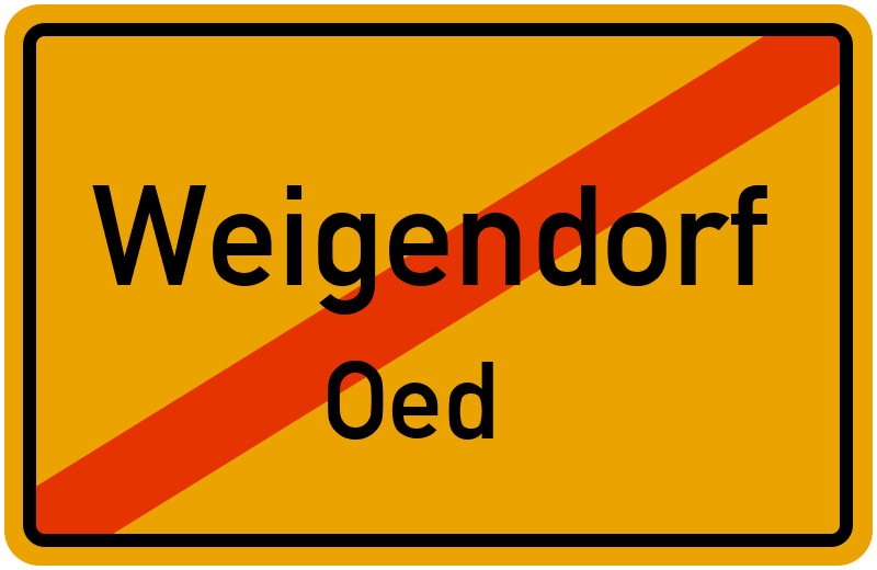 Ortsschild Weigendorf