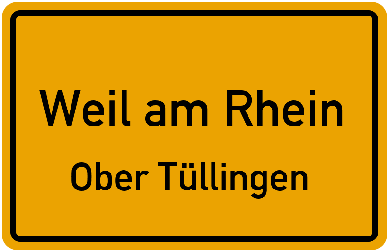 Ortsschild Weil am Rhein