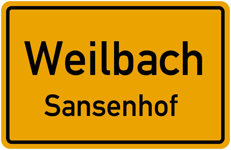Ortsschild Weilbach