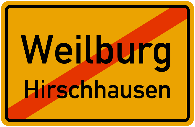 Ortsschild Weilburg