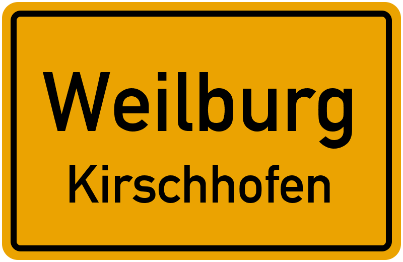 Ortsschild Weilburg